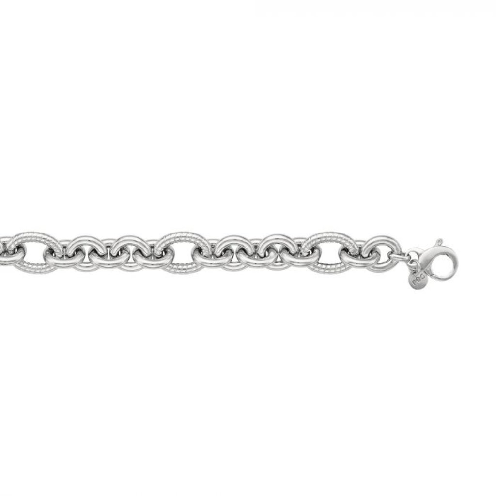 Sterling Silver Italian Cable Bold Link Bracelet 479$